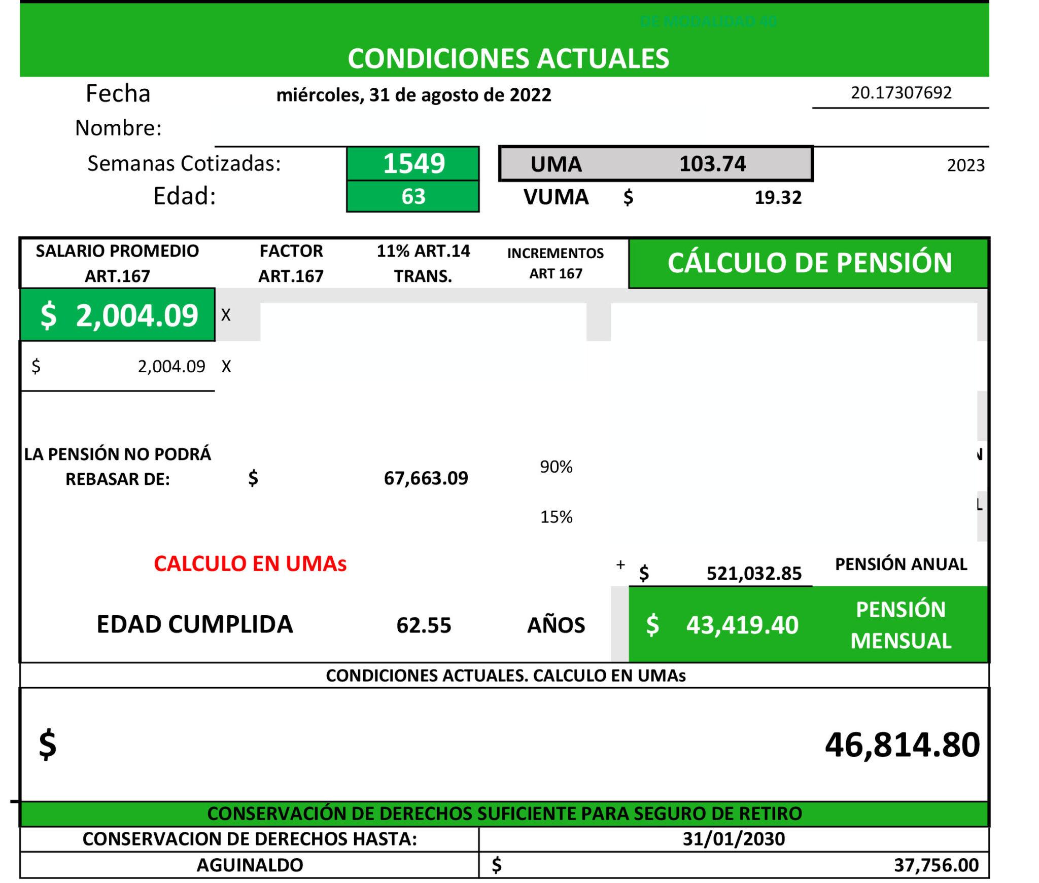 C Lculo De Pensi N Imss Obt N Informaci N Precisa Y Confiable